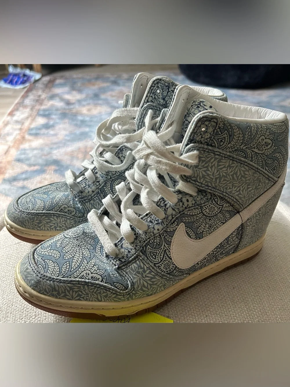 Archival 2014 Nike Liberty of London x Dunk Sky Hi Blue Recall Womens Sneakers